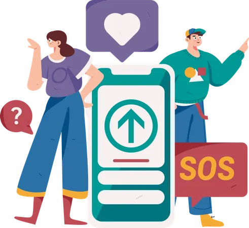 Sos call  Illustration