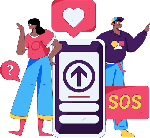 Sos call  Illustration