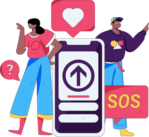 Sos call  Illustration