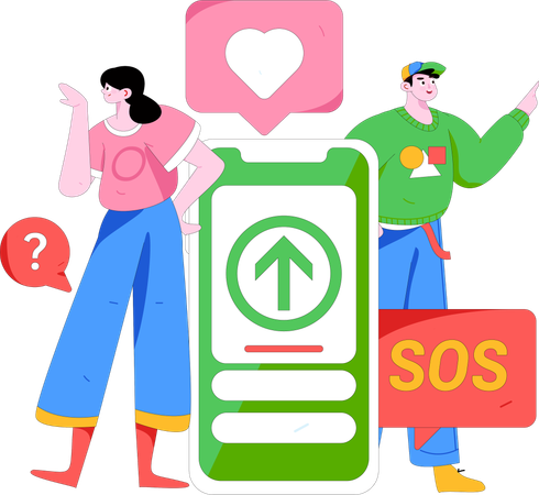 Sos call  Illustration