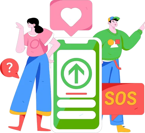 Sos call  Illustration