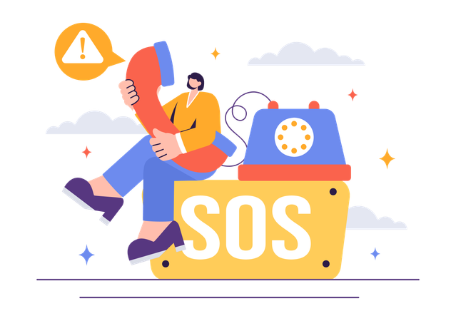 Sos Chat  Illustration