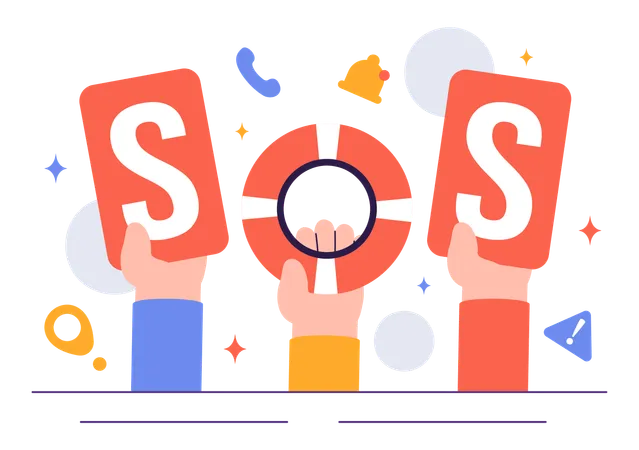 Sos Chat  Illustration