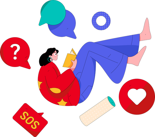 SOS Message Emergency  Illustration