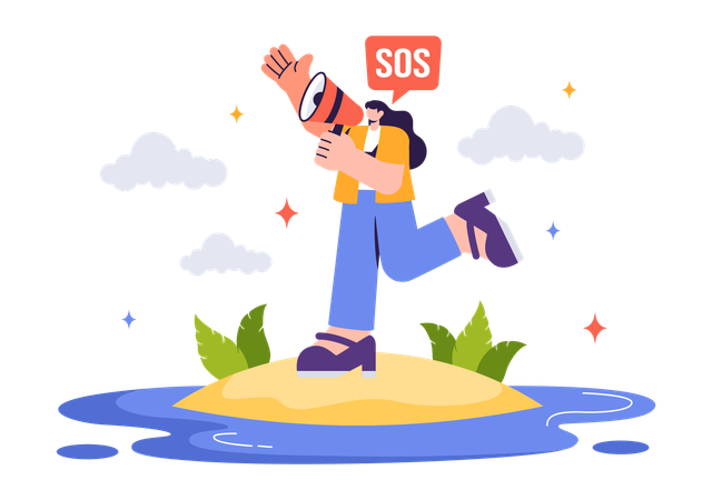 Sos Message Emergency  Illustration