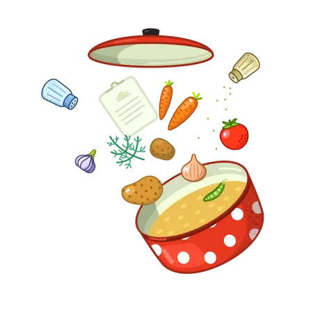 Soupe aux légumes  Illustration