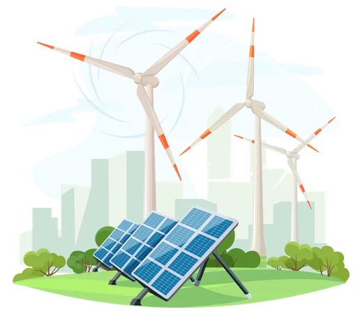 Sources d'énergie renouvelables  Illustration