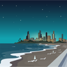ocean drive illustration free download