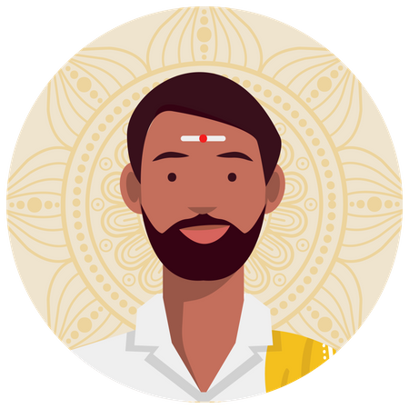 South indian male  Illustration