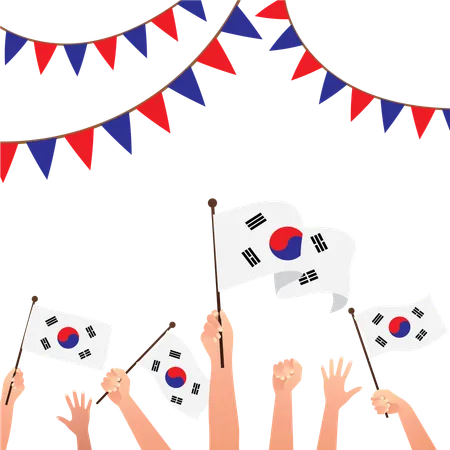 South korea independence day  Illustration