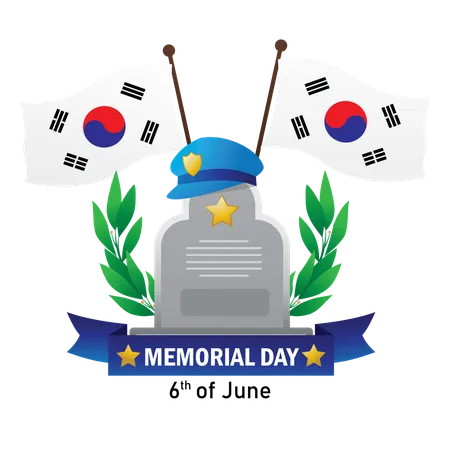 South Korea Memorial Day  Illustration
