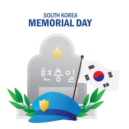 South Korea Memorial Day  イラスト