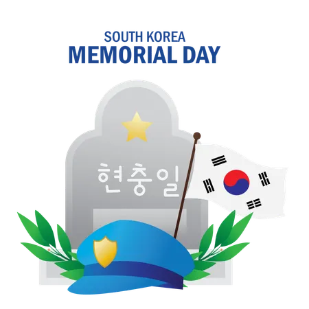 South Korea Memorial Day  Illustration