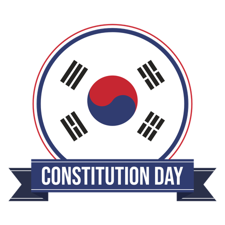 South korean constitution day  일러스트레이션