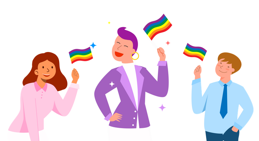 Soutenir la communauté LGBT  Illustration