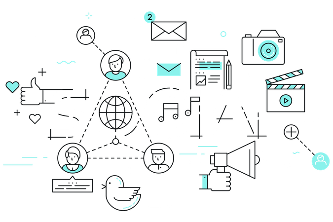 Sozial  Illustration
