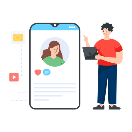 Social App  Illustration