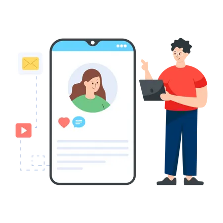 Social App  Illustration