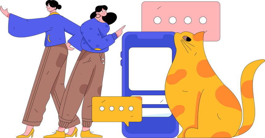 Soziale Kommunikation  Illustration