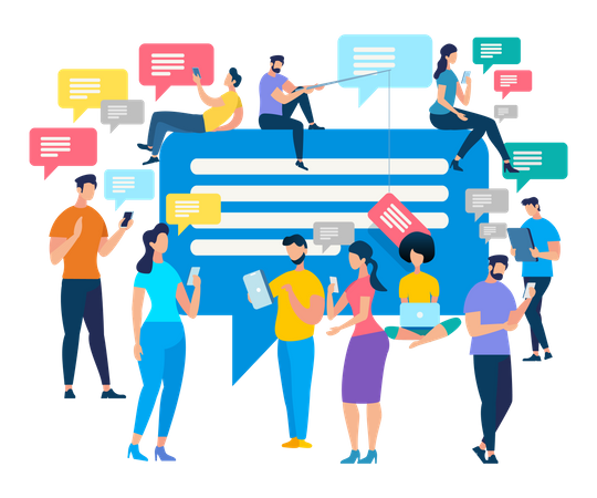 Soziale Kommunikation  Illustration
