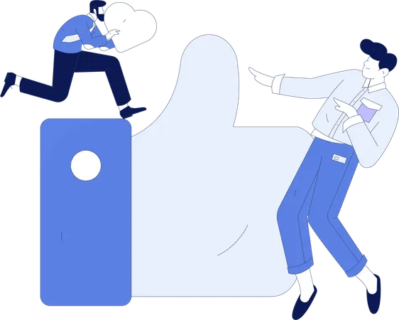 Social Media Gefällt mir  Illustration