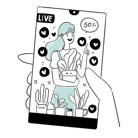 Soziale Medien live  Illustration