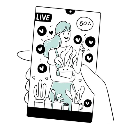 Soziale Medien live  Illustration