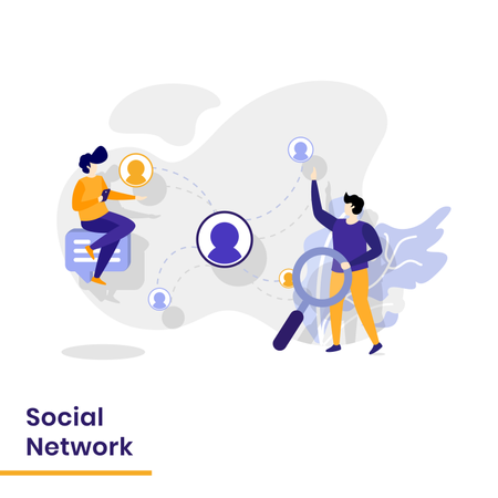 Soziales Netzwerk  Illustration