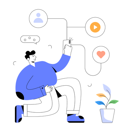 Social-Network-App  Illustration