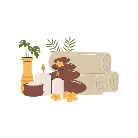 Spa and massage treatment  Illustration