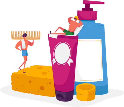 Spa Hygiene Procedures Routine  Illustration