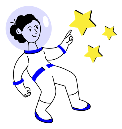 Space Astronaut  Illustration