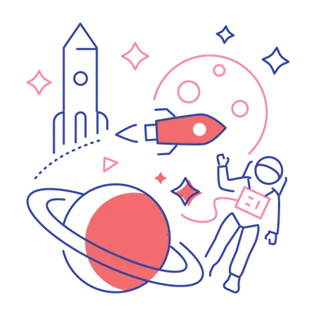 Space Exploration  Illustration