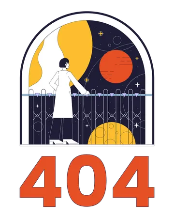 Space exploration error 404 Illustration