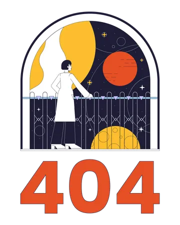 Space exploration error 404  Illustration