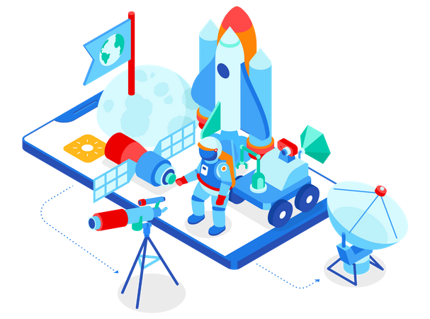 Space exploration  Illustration