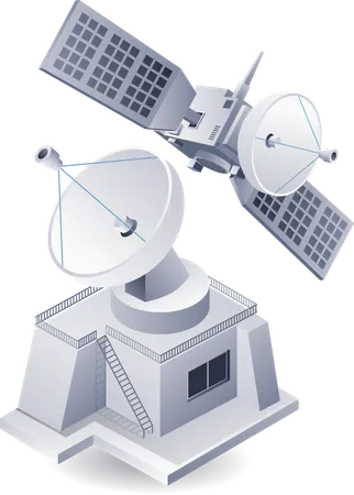 Space information satellite technology  Illustration