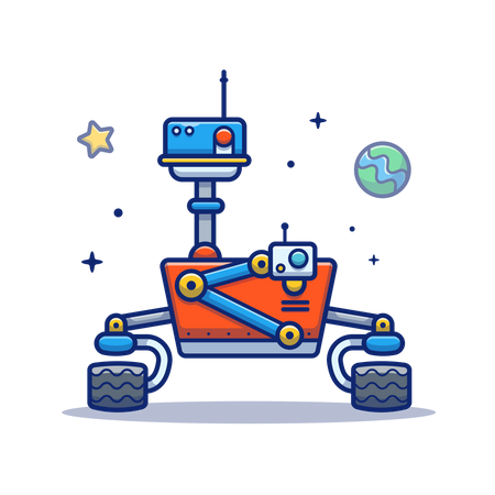 Space land rover  Illustration