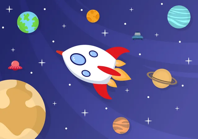 Space mission Illustration