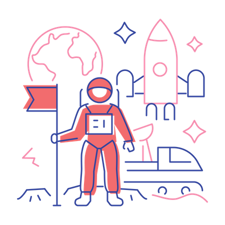 Space mission  Illustration