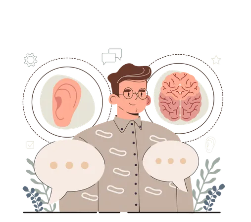 Hyperfocus Idea How To Become More Efficient Space Of Attention Is A Brain Working Memory During The Conversation Attention Devides Into Listenning And Understanding Flat Vector Illustration Illustration