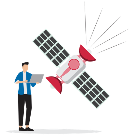 Space Satellite Orbit  Illustration