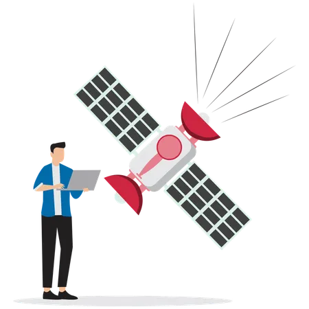 Space Satellite Orbit  Illustration