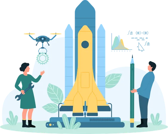 Space shuttle launch  Illustration