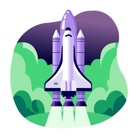Space shuttle launch  Illustration