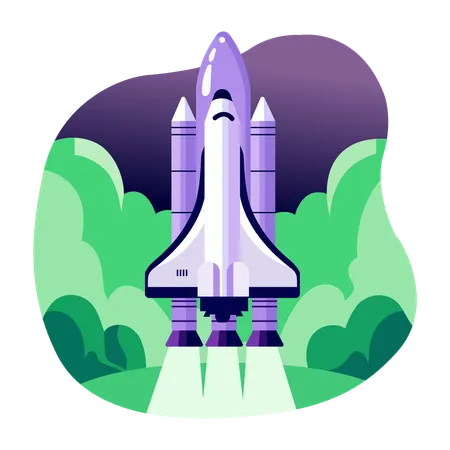 Space shuttle launch  Illustration