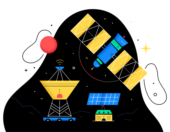 Space technology  Illustration