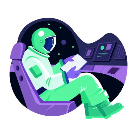 Space traveller travelling in space  Illustration