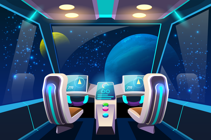 Spacecraft Cockpit  Illustration