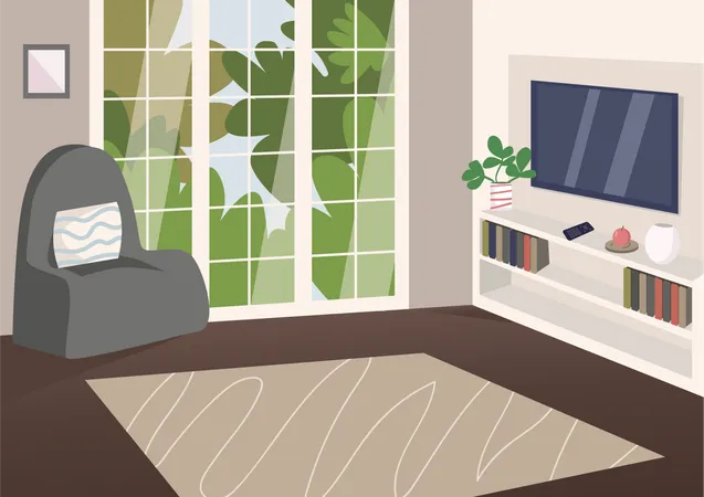 Spacious living room Illustration